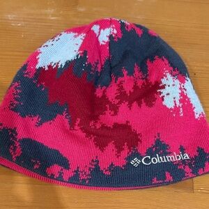 Columbia Vibrant Pink and Dark Gray Beanie